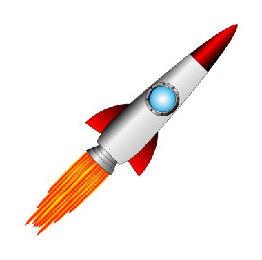 Starting rocket clipart