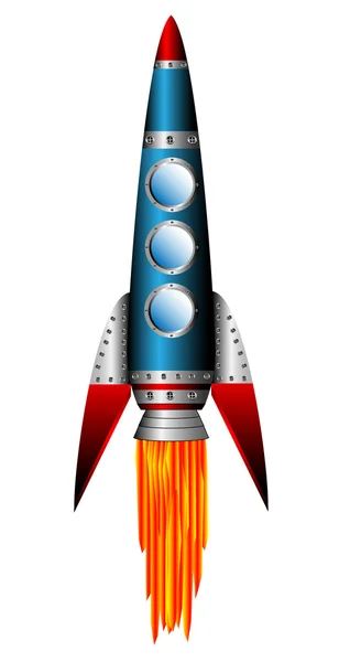Départ fusée bleue — Image vectorielle