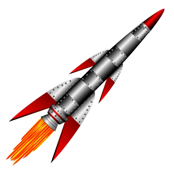 Lanzamiento de cohetes militares — Vector de stock