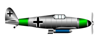 German WW2 fighter clipart