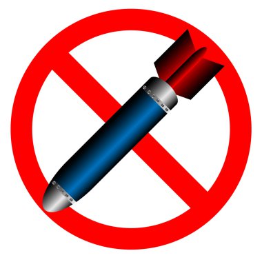 Stop bombing sign clipart