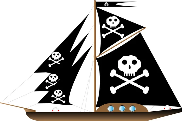 Pirate vaartuig — Stockvector