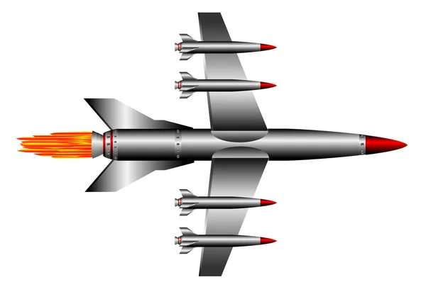 Fighter - undersida — Stock vektor