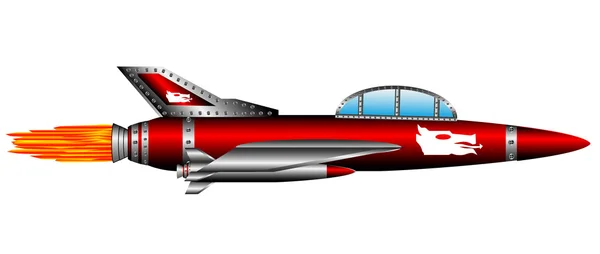 Röd fighter — Stock vektor