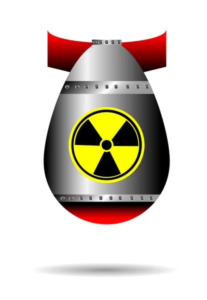 Dessin animé bombe fusée sur blanc — Image vectorielle