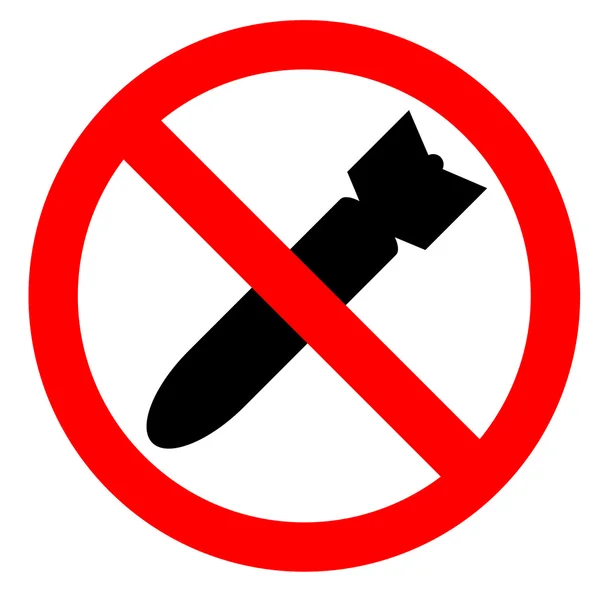 Arrêtez de bombarder signe — Image vectorielle