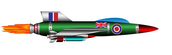 British jet-fighter — Stock Vector