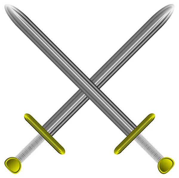 Espadas cruzadas — Archivo Imágenes Vectoriales