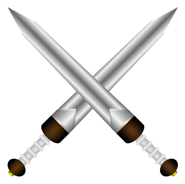 Cross Gladiatorerna - ett kort svärd romerska legionär — Stock vektor