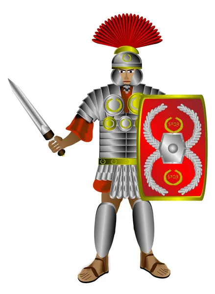 Ρωμαίος εκατόνταρχος σε λευκό — Διανυσματικό Αρχείο