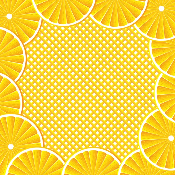 Vektor bakgrund med apelsiner — Stock vektor