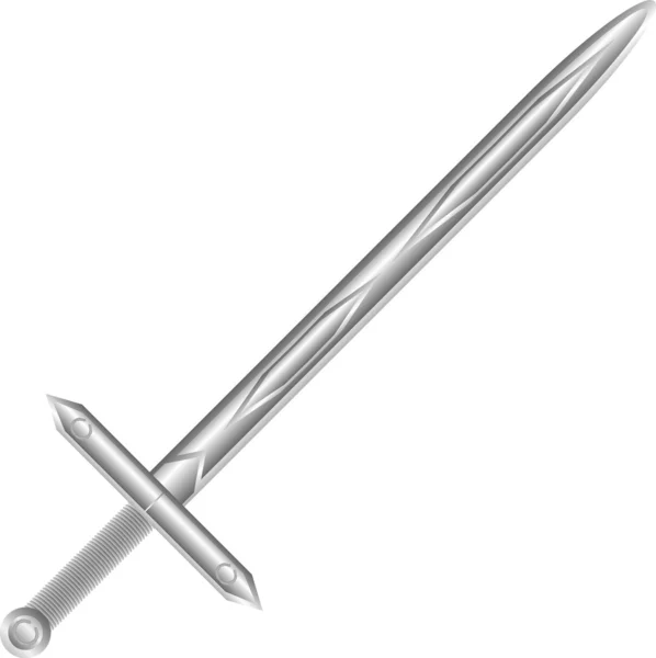 Beyaz üzerine kılıç — Stok Vektör