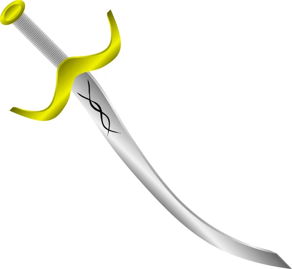 Arabiska svärd på vit — Stock vektor