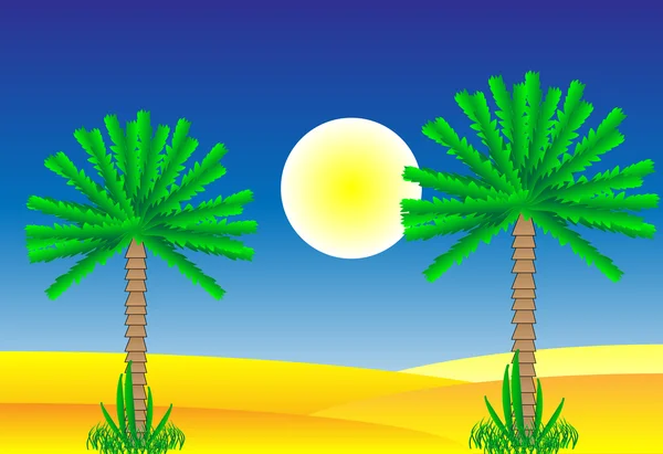 Sahara désert par jour — Image vectorielle