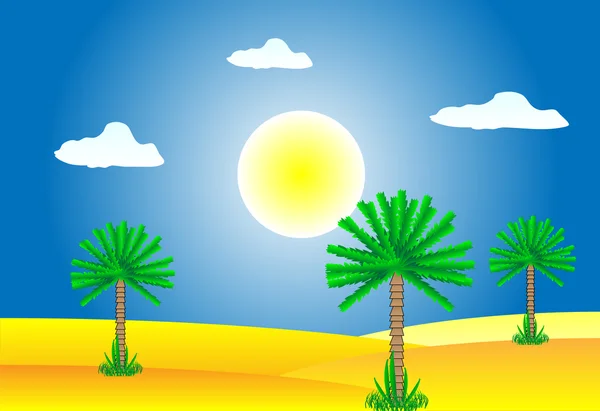 Sahara desierto de día — Vector de stock