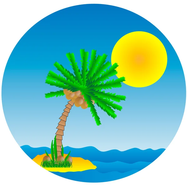 Tropical island — Stock Vector