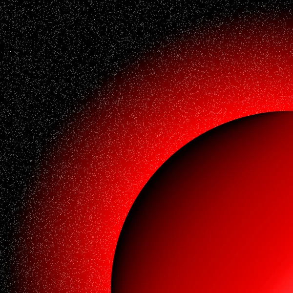 Vörös bolygó az űrben — Stock Vector