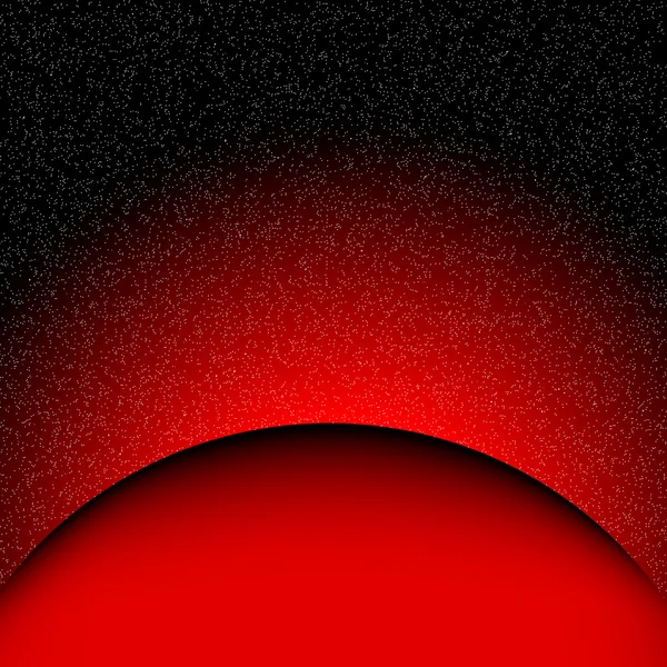 Planet Merah di Luar Angkasa - Stok Vektor