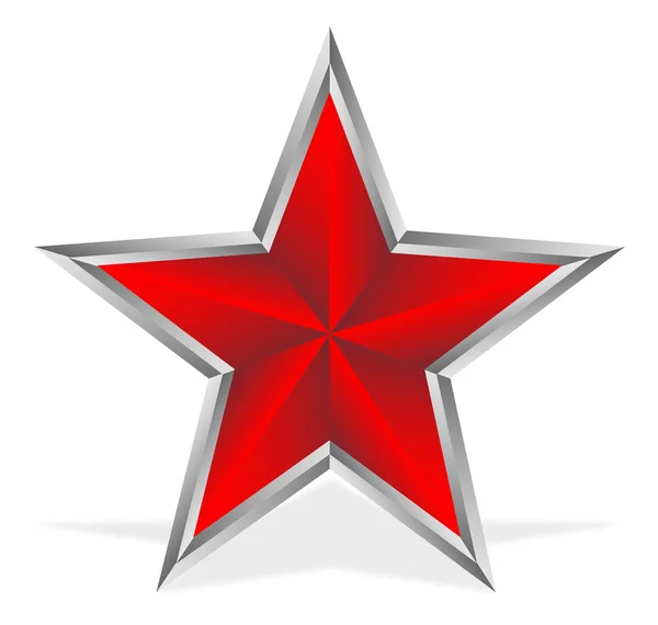 stock vector Red star on white