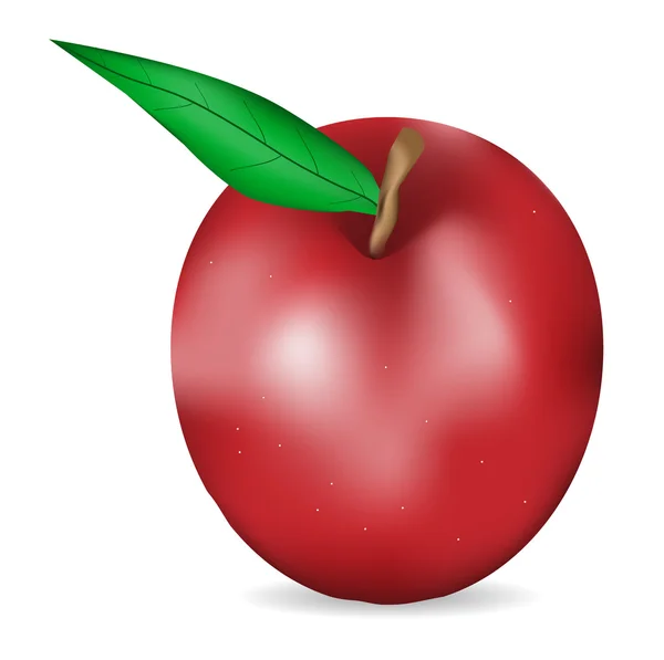 Rode appel — Stockvector