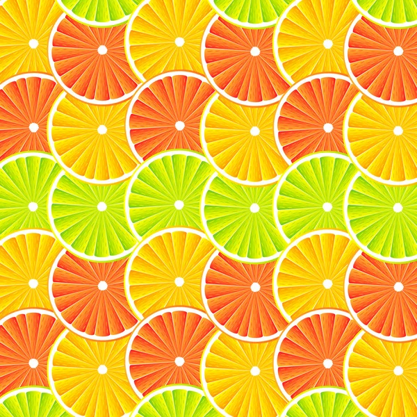 柑橘系の果物の背景 - ベクトル — ストックベクタ