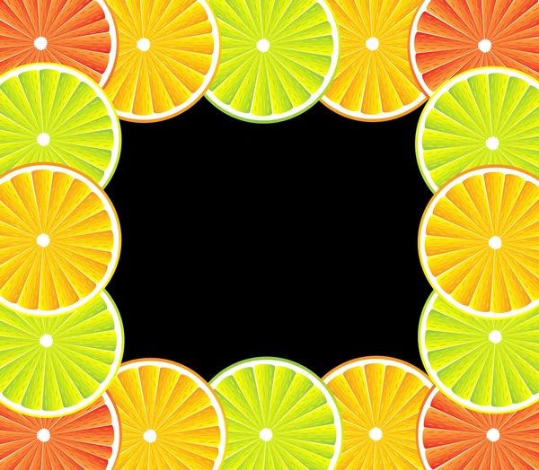 Citrusfrukter bakgrund - vektor — Stock vektor
