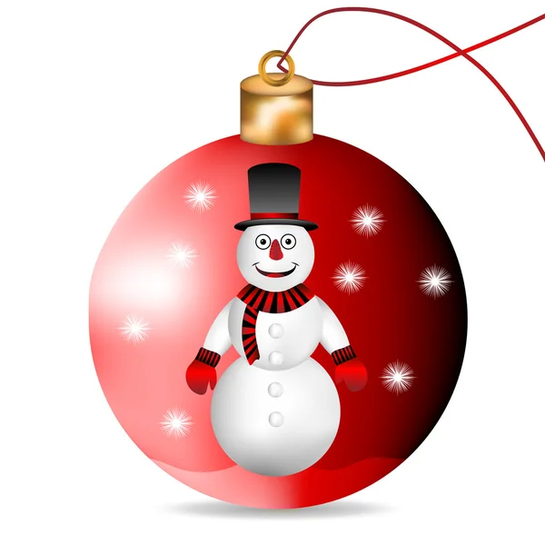 Κόκκινη Χριστουγεννιάτικη μπάλα — Διανυσματικό Αρχείο