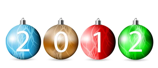 Vektorové 2012 vánoční koule — Stockový vektor