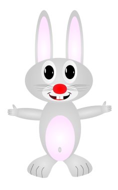 Soft toy - rabbit (hare) clipart