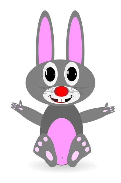 Stofftier - Kaninchen (Hase) — Stockvektor