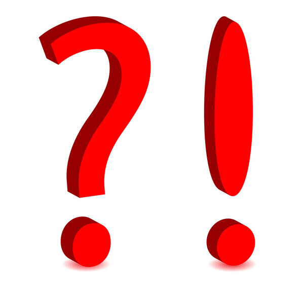 вопрос и восклицательный знак