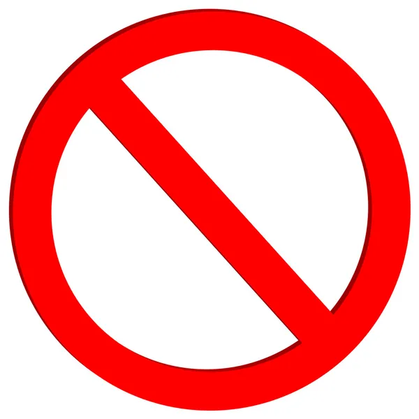Zeichen nicht erlaubt — Stockvektor