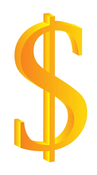 Signe de dollar — Image vectorielle