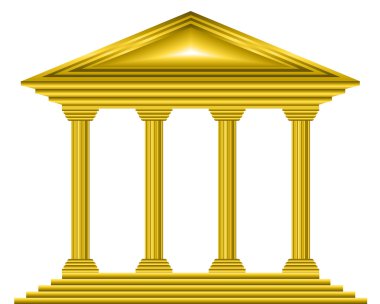 Gold bank icon clipart
