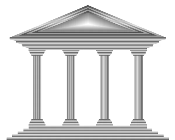 Icône de banque métallique — Image vectorielle
