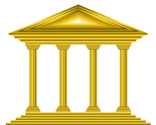 Ícone do banco de ouro —  Vetores de Stock