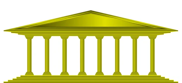 Icône de banque d'or — Image vectorielle