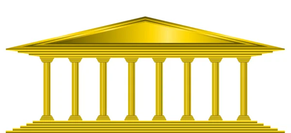 Ícone do banco de ouro — Vetor de Stock