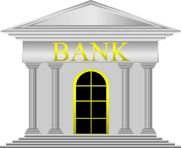 Ícone de banco de metal — Vetor de Stock