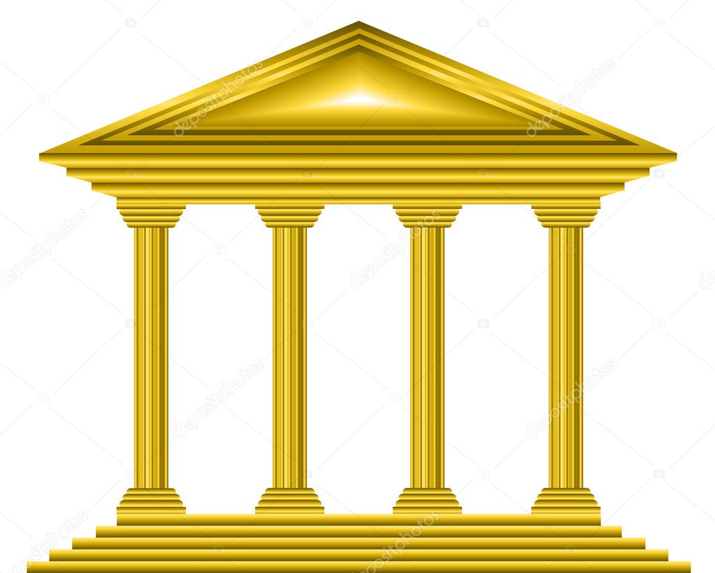 Gold bank icon
