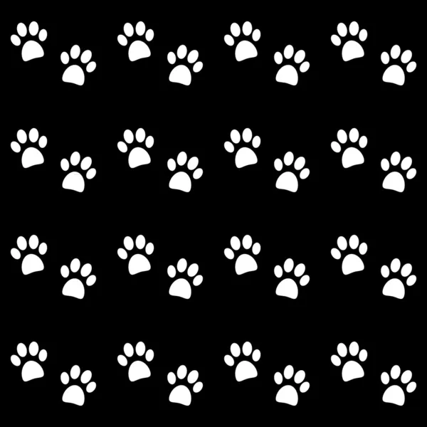 Background with white paw prints — Stock Vector