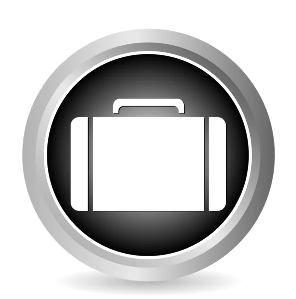 Botón web con bolsa en blanco — Vector de stock