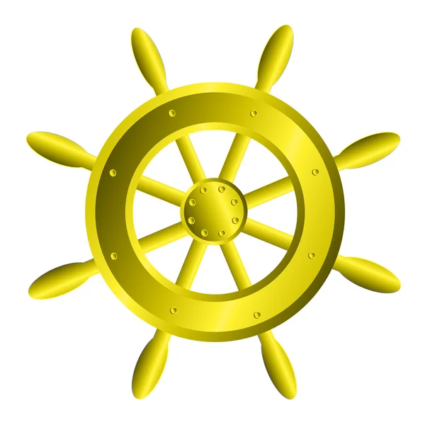 Ship steering wheel — Stock Vector