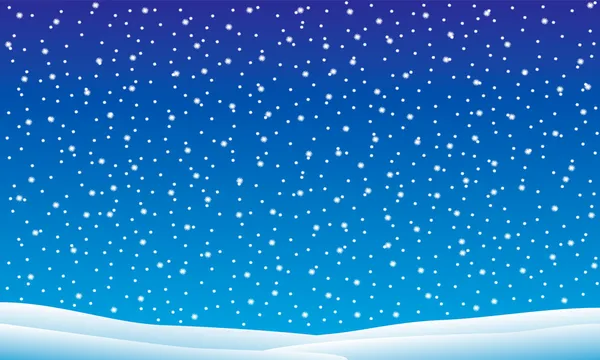 Zimní krajina s padajícím sněhem — Stockový vektor