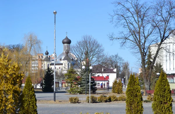 Вид на старій частині Пінськ — стокове фото