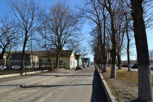 Ulice ve staré části města pinsk — Stock fotografie