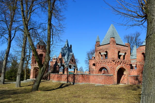 Red children's castle in Pinsk — Stock Photo, Image