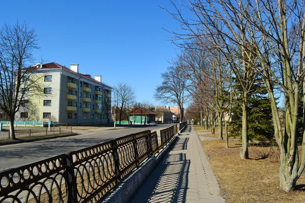 Straße im alten Teil von Pinsk — Stockfoto