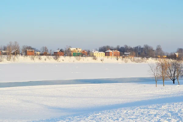 Замерзла річка Нева — стокове фото