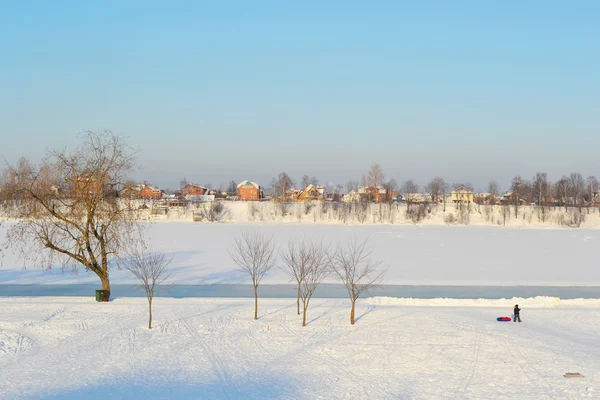 Neva Nehri dondurulmuş — Stok fotoğraf